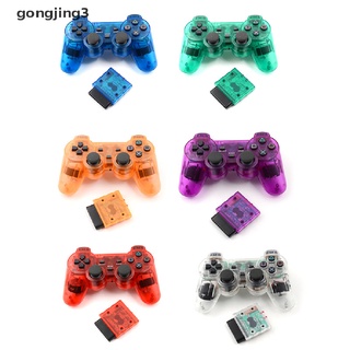 Gongjing3 จอยแพดควบคุมเกม แบบไร้สาย 2.4GHz หลากสี สําหรับ PS2 th 1 ชุด