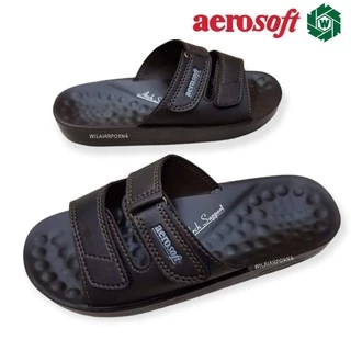 aerosoft 4099 รองเท้าแตะแบบสวม ไซส์ 38-43 สีดำ / สีน้ำตาล. ลม