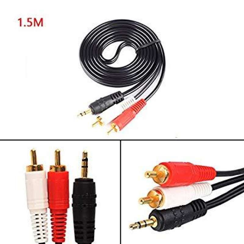 Jack 3.5mm to 2 RCA audio cable male to male 1.5M