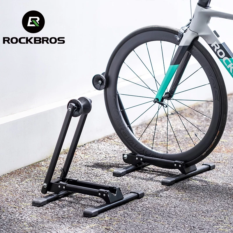 【TH Delivery】ROCKBROS ขาตั้งจักรยาน เหล็กคาร์บอน แบบพกพา อุปกรณ์เสริม สําหรับจอดรถจักรยาน
