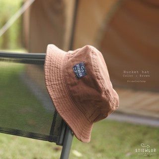 Bucket hat  cotton ฟอกสี