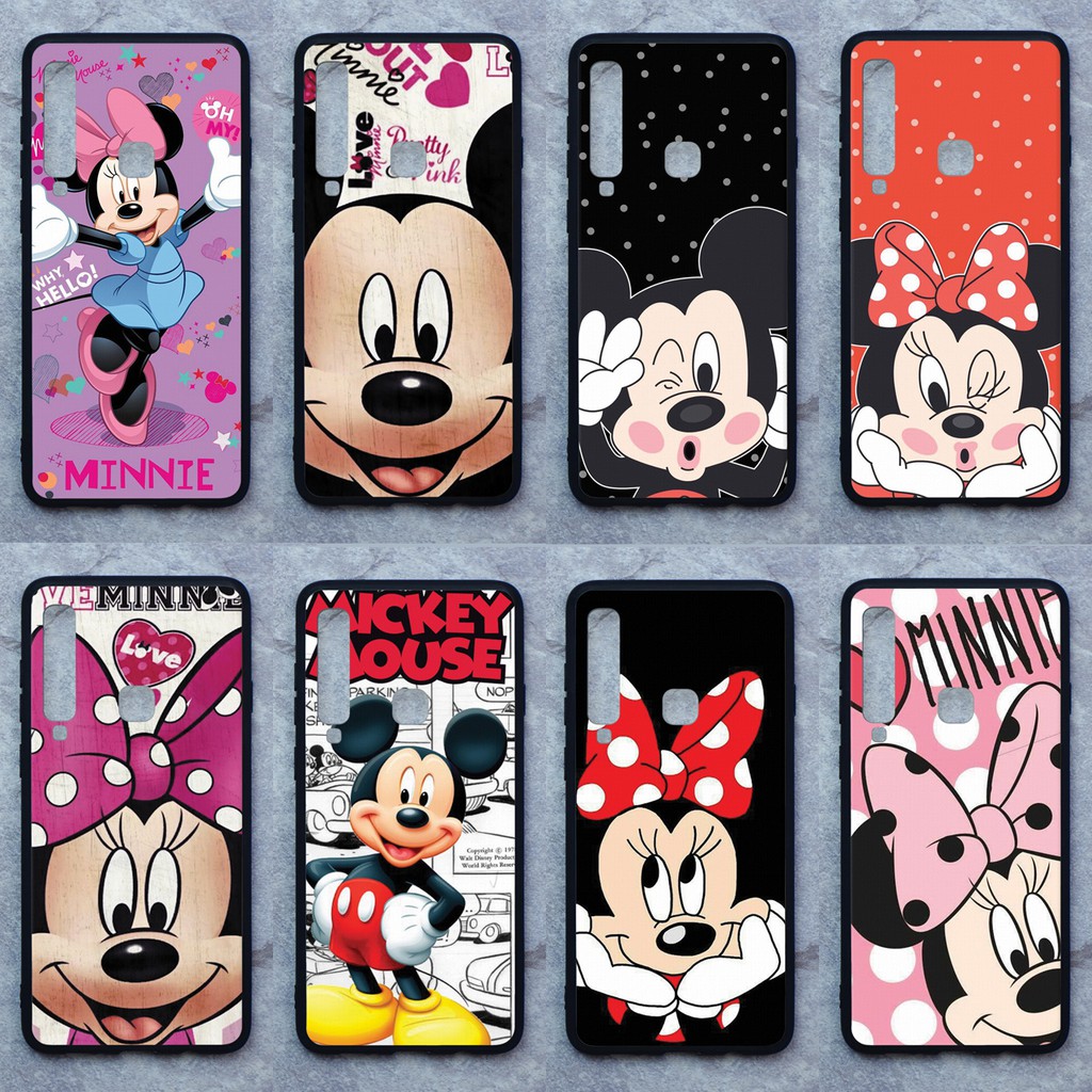 เคส Samsung A9 (2018) ลายมิกกี้-มินนี่ ขอบนิ่มหลังแข็ง เคสมือถือ เคสโทรศัพท์ Case