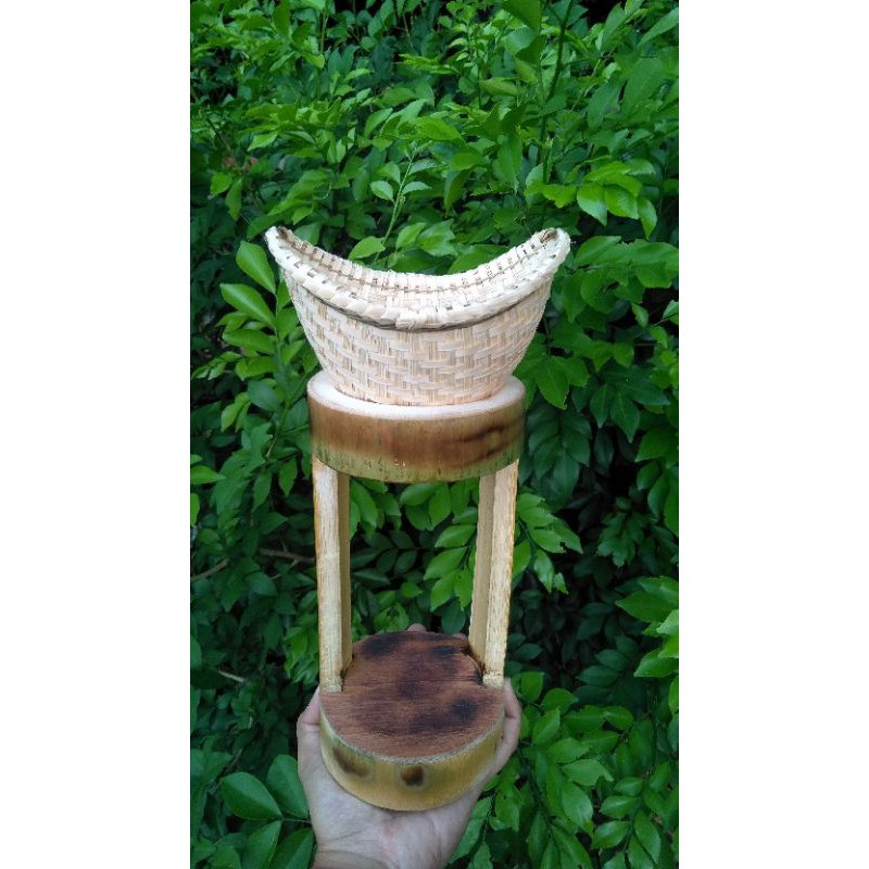 พร้อมส่ง!!ชุดดริปกาแฟทำจากไม้ไผ่หวดดริปกาแฟหวดจิ๋วไม้ไผ่สานcoffeedripperbamboo - รูปที่ 2