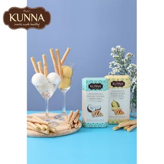 เวเฟอร์โรลสอดไส้ครีมมะพร้าว 70 กรัม 1 กล่อง แบรนด์ KUNNA (คันนา)