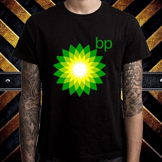 เสื้อยืดผ้าฝ้ายพิมพ์ลายแฟชั่นเสื้อยืด พิมพ์ลายโลโก้ Bp Petroleum Oil สีดํา พลัสไซซ์ สําหรับผู้ชาย