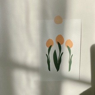 โปสการ์ดติดผนังตกแต่งห้อง 🌷 Tulips Postcards 🌷