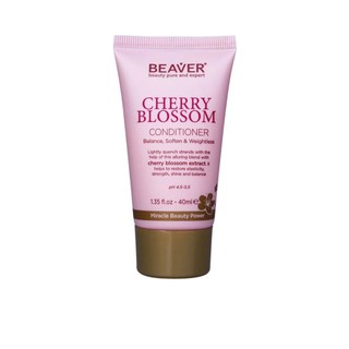 BEAVER ครีมนวดผม Cherry Blossom Conditioner Travel Size ขนาด 40 มล. ผลิตภัณฑ์บำรุงผม ผลิตภัณฑ์ดูแลเส้นผม ผลิตภัณฑ์ดูแลผิ