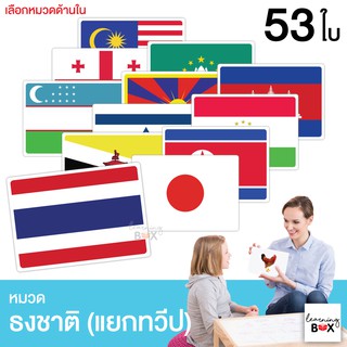 flashcard แฟลชการ์ด บัตรคำศัพท์ใหญ่ [ หมวดธงชาติ ]