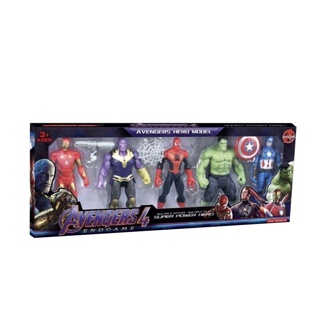 โปรโมชั่น : อเวนเจอร์ รุ่นมีไฟ ไซส์กลาง สูง 15 เซน เซ็ท 5 ตัว. Avengers model 4 ภาคล่าสุด