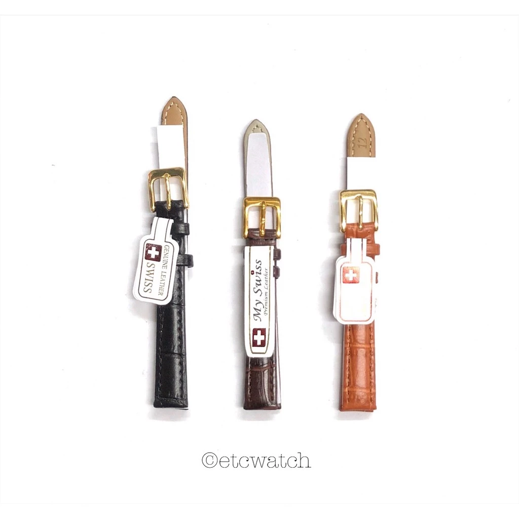 พร้อมส่ง> สายนาฬิกา PU ขนาด 12 มม.