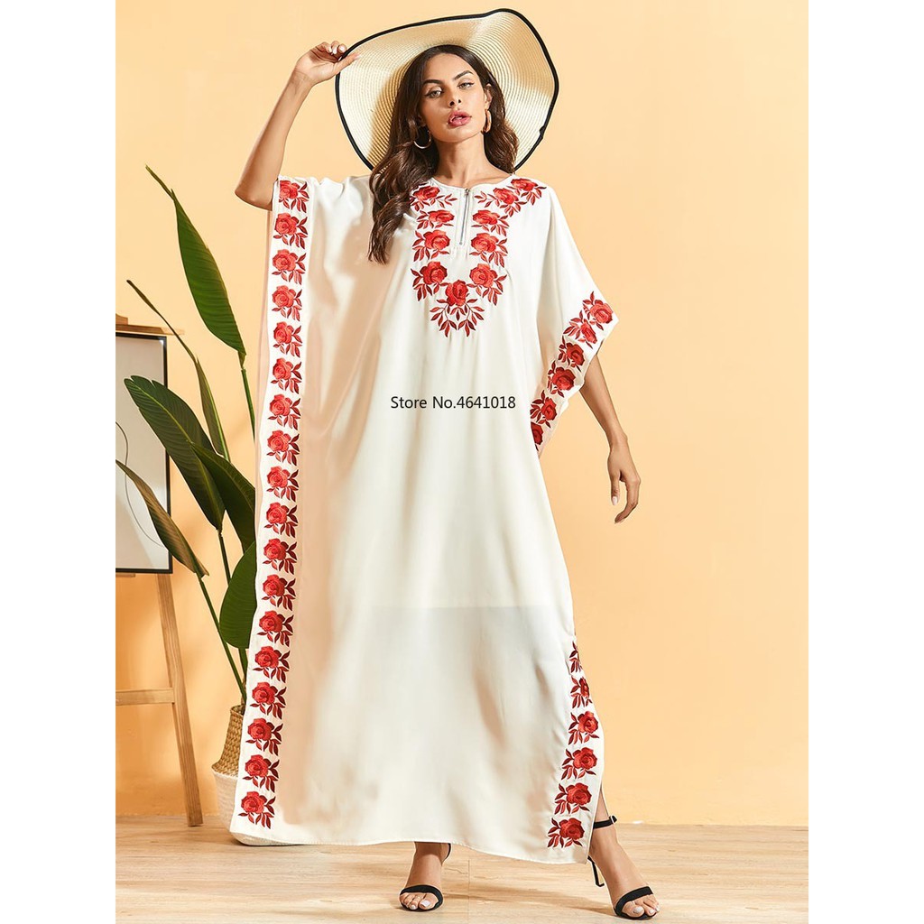 white kaftan abaya
