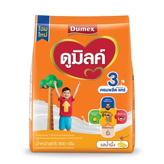 ✨ขายดี✨ ดูมิลค์ ฅอมพลีต แฅร์ ผลิตภัณฑ์นมผง สูตร 3 รสน้ำผึ้ง 900 กรัม Dumex Dumilk 3 Milk Powder Honey 900 g