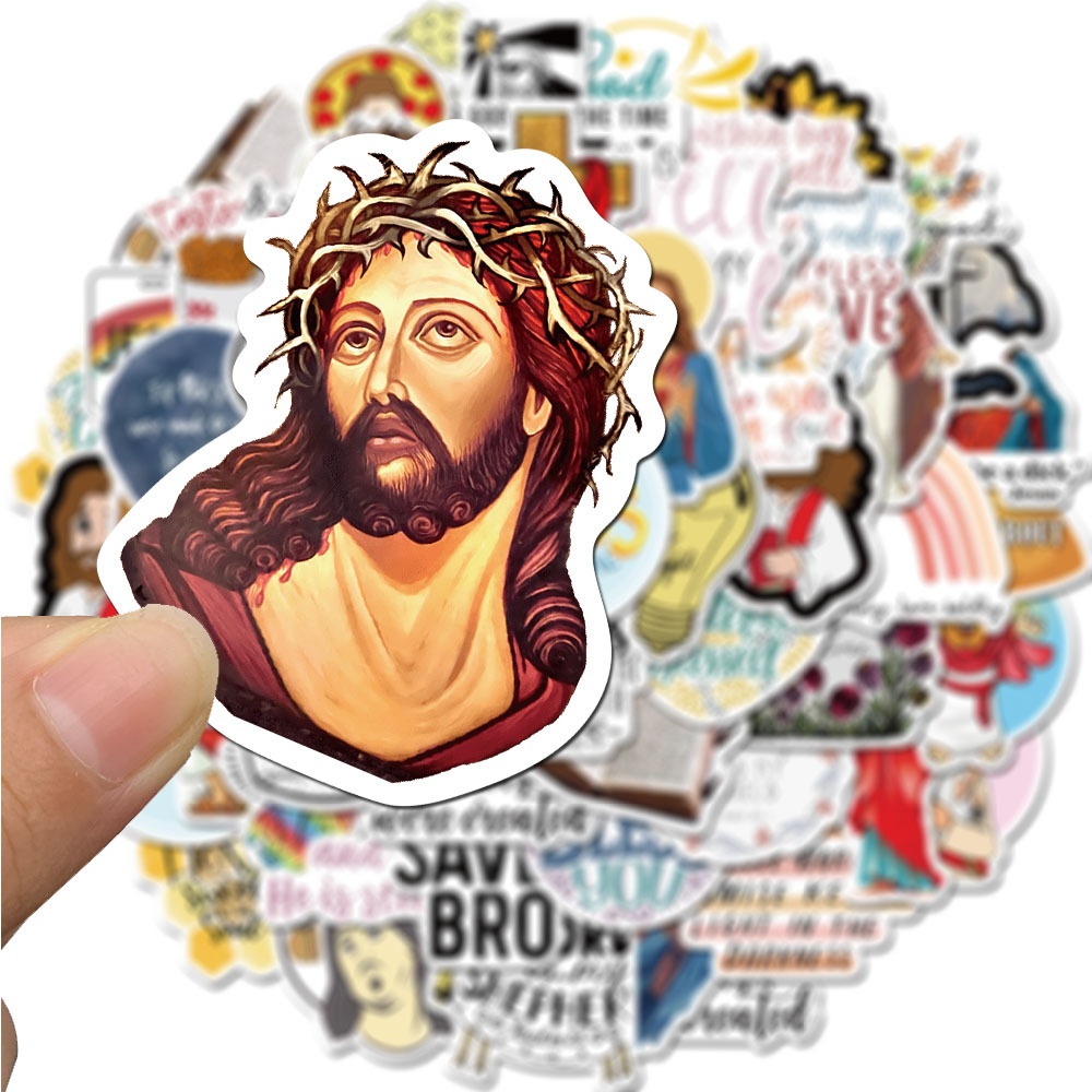 คริสเตียน พระเยซู God Christian Jesus sticker สติกเกอร์กันน้ำ bible 50ชิ้น