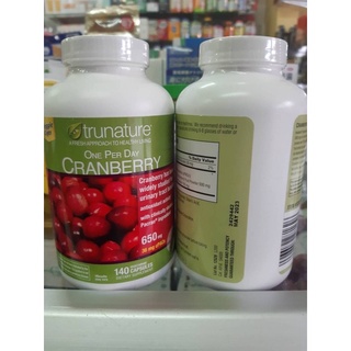 trunature Pacran Cranberry 650 mg., 140 Vegetarian Capsules Exp. 06/2023