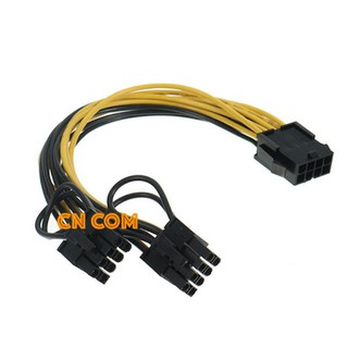 กราฟิกการเชื่อมต่อสายเคเบิ้ลพาวเวอร์ซัพพลาย CPU Molex 8pin 2 PCI-E 8 (6 + 2) ขากราฟิกการ์ดเชื่อมต่อสายไฟภายใน Splitter