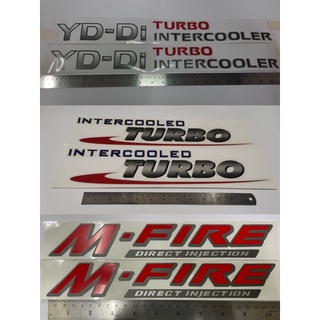 สติ๊กเกอร์ดั้งเดิม YD-Di TURBO INTERCOOLER และ M-FIRE รถกระบะ NISSAN