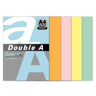 กระดาษการ์ดสี A4 Double A 150 แพ็ค 50 แผ่น