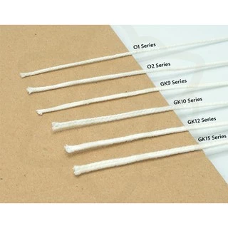 ไส้เทียนฝ้ายขาวแบบไม่เคลือบ Cotton Wick รุ่นGK,O (10 เมตร)
