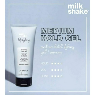 Milk Shake lifestyling Medium Hold Gel 200ml เจลจัดแต่งทรงผม แข็งปานกลาง แห้งเร็ว ไม่ทิ้งคราบขลุย