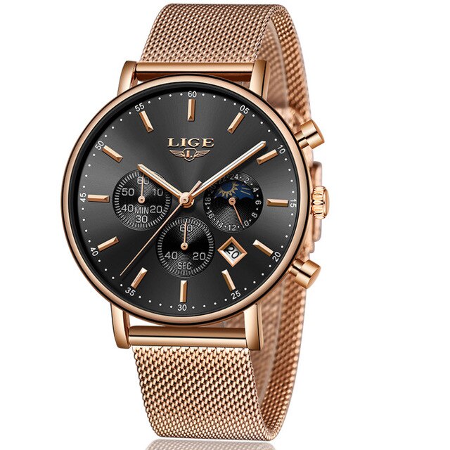 Holiday Gift Clock Women LIGE Watch Fashion Casual Quartz Watches Ladies Top Brand Luxury Watch Female