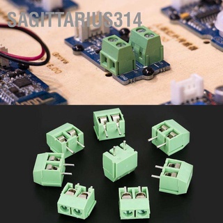 Sagittarius314 บล็อกขั้วต่อสกรู Pcb 2 Pin 5 มม. สีเขียว 50 ชิ้น ต่อชุด