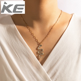 Popular Jewelry Snake Element Necklace Gold Vintage Snake Pendant Sweater Chain for girls for