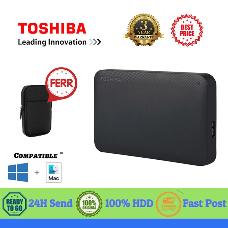 Toshiba Canvio Basics 500GB 1TB 2TB 3TB 4TB Portable External Hard Drive HDD USB3.0 External Hard Disk
