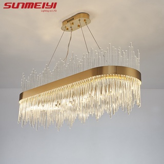 Sunmeiyi โคมไฟ LED คริสตัลทรงกลมสไตล์โมเดิร์นสําหรับตกแต่งห้องครัวห้องรับประทานอาหาร