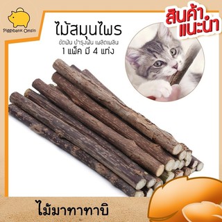 Cat Accessories ไม้สมุนไพรสำหรับแมวกัดเล่น บำรุงเหงือกและฟันและลูกแมวที่ชอบกัด 1ห่อมี4ไม้