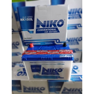 Niko 150L-80แอมป์มมาตรฐานญี่ปุ่นยังไม่เติมน้ำกรดจากโรงงาน ขนาดยาว31กว้าง18สูง23cm.