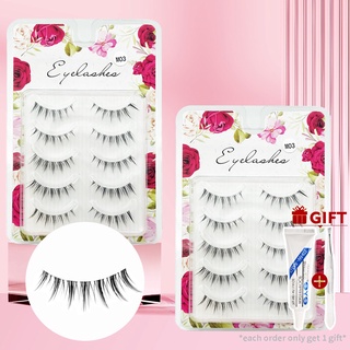 Mikiwi 5 คู่ขนตาปลอมธรรมชาติ Fluffy ขนตาปลอมเครื่องมือแต่งหน้า Eyelash Extension Thin Soft Handmade Eye Lash