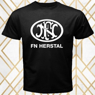 เสื้อผ้าผชเสื้อยืด พิมพ์ลายโลโก้ Fn Herstal Firearm สําหรับผู้ชายS-5XL