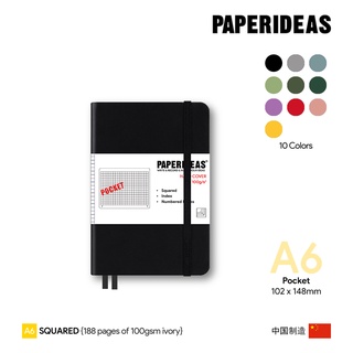 Paperideas A6 Squared Hardcover Notebook - สมุดโน๊ตเปเปอร์ไอเดีย A6 ปกแข็งลายตาราง