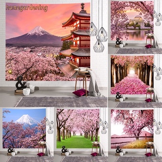 Fuji Mountain Sakura Tapestry Japan Painting Tapestries Wall Hanging Home Decor