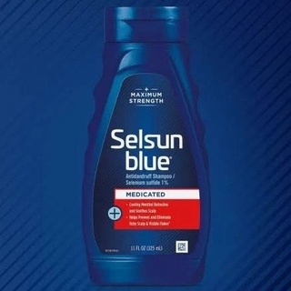 USA Selsun Blue Medicated With Menthol Maximum strength 325ml ยาสระผม ช่วยรักษารังแค