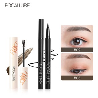 Focallure อายไลเนอร์ เจลเขียนคิ้ว กันน้ํา ติดทนนาน สีดํา 2 ชิ้น