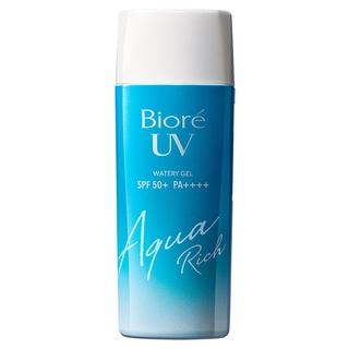 แท้ Biore UV Aqua Rich Watery Gel SPF 50+/PA++++ 90ml ครีมกันแดดเนื้อเจลบางเบา สูตรน้ำเกลี่ยง่าย