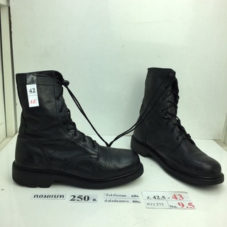 รองเท้าคอมแบท Combat shoes รองเท้าคอมแบททหาร หนังสีดำ สภาพดี ทรงสวย มือสอง คัดเกรด ของนอก เกาหลี