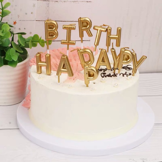 เทียนวันเกิด แบบตัวอักษร HAPPY BIRTHDAY