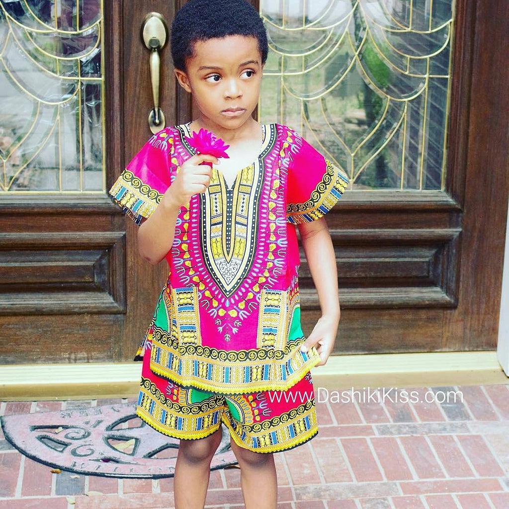 ชุดจังโก้เด็กชาย หญิง สไตล์โบฮีเมียน เสื้อพื้นเมือง ชนเผ่า เสื้อสงกรานต์เด็ก Toddler Kids African Dashiki Set sw09 - รูปที่ 7