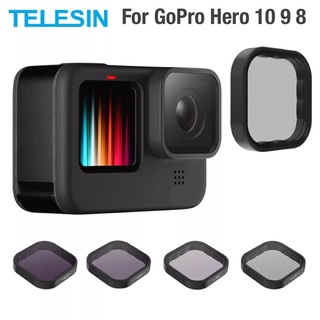 แหล่งขายและราคาTELESIN 4Pack Gopro Hero 11 10 9 8 ND8 ND16 ND32 CPL Magnetic Filter Set ชุดฟิลเตอร์ สำหรับ Gopro 11 / 10 / 9 / 8 CPL NDอาจถูกใจคุณ