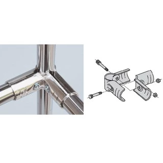 ข้อต่อเหล็กชุบนิกเกิ้ล nickel joint for pipe dia28 ข้อต่อสำหรับท่อขนาด 28มิล ข้อต่อ DIY ข้อต่อเหล็กสีเงิน