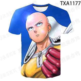 Summer Short 3d pirnt One Punch Man T Shirt Boys/Girls Summer Fashion Children T-shirt  Sleeve Kids Anime Tops Tees