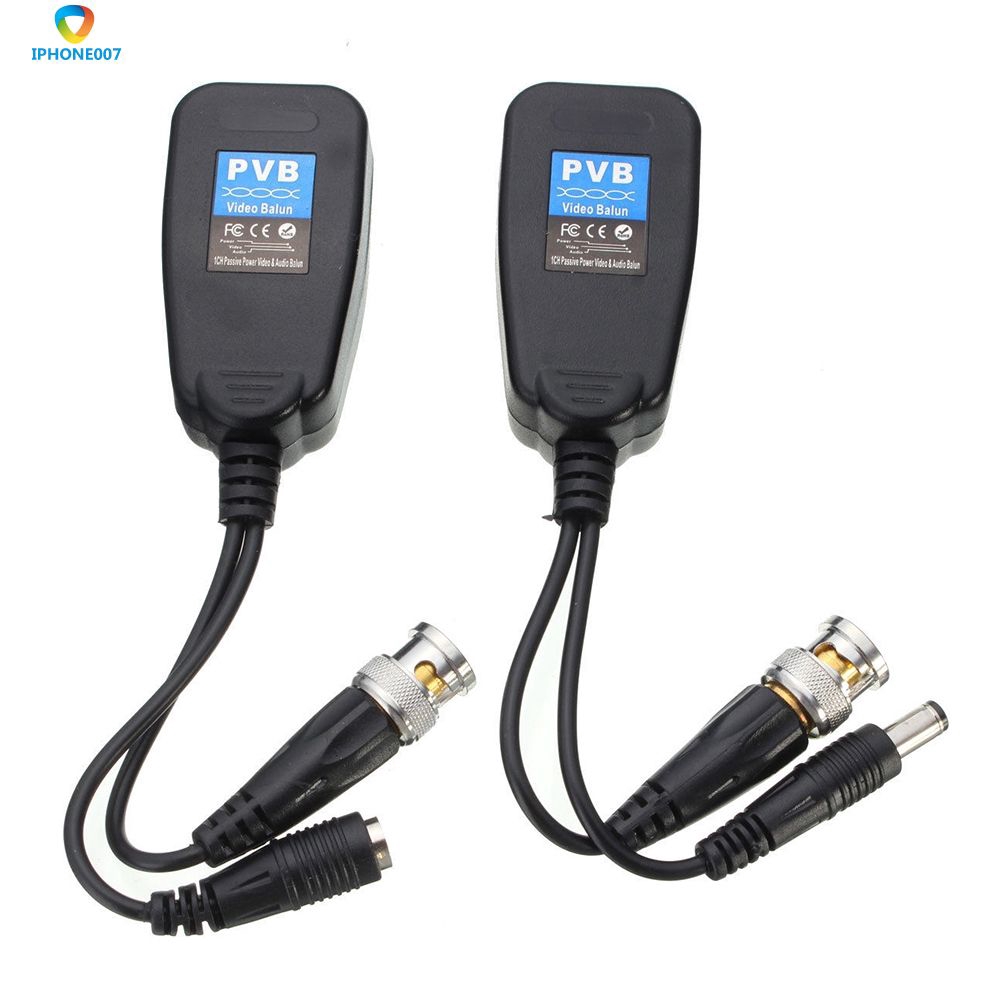 CCTV Passive Video Balun UTP Transivers BNC CAT5 CABLE CONNECTORS 2Pcs 1Pair