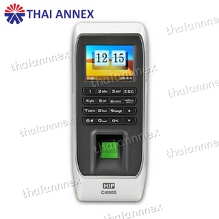 เครื่องสแกนลายนิ้วมือ HIP Ci690s สแกนบัตรได้ ต่อกับชุดแม่เหล็กล็อคประตูได้ Finger Scan