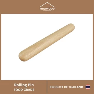MINIWOOD ไม้คลึงแป้ง ไม้นวดแป้ง อุปกรณ์เบเกอรี่ Straight Rolling Pin 3.5 ซม.
