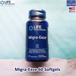 สมุนไพรบรรเทาไมเกรน Migra-Eeze 60 Softgels - Life Extension ลดอาการปวดศีรษะ