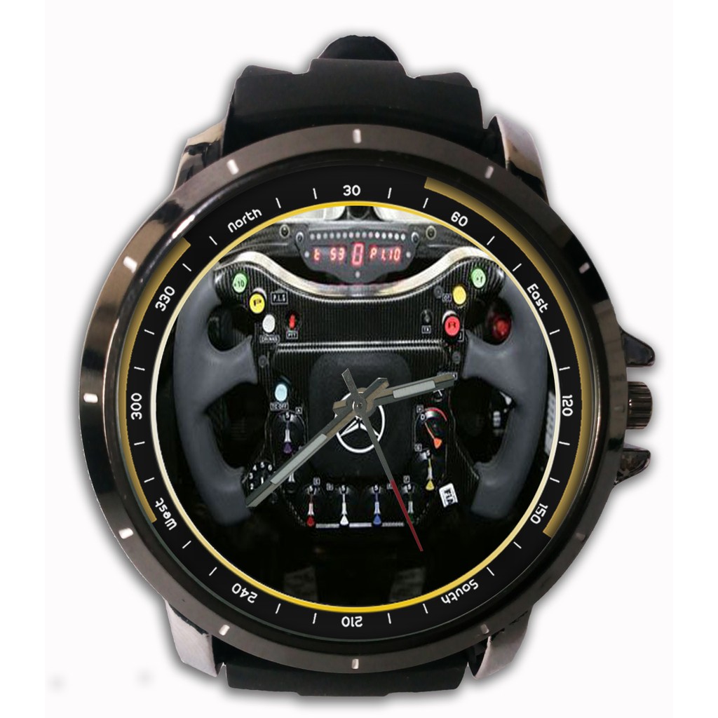 นาฬิกาข้อมือ F1 mercedes benz สําหรับติดพวงมาลัยรถยนต์