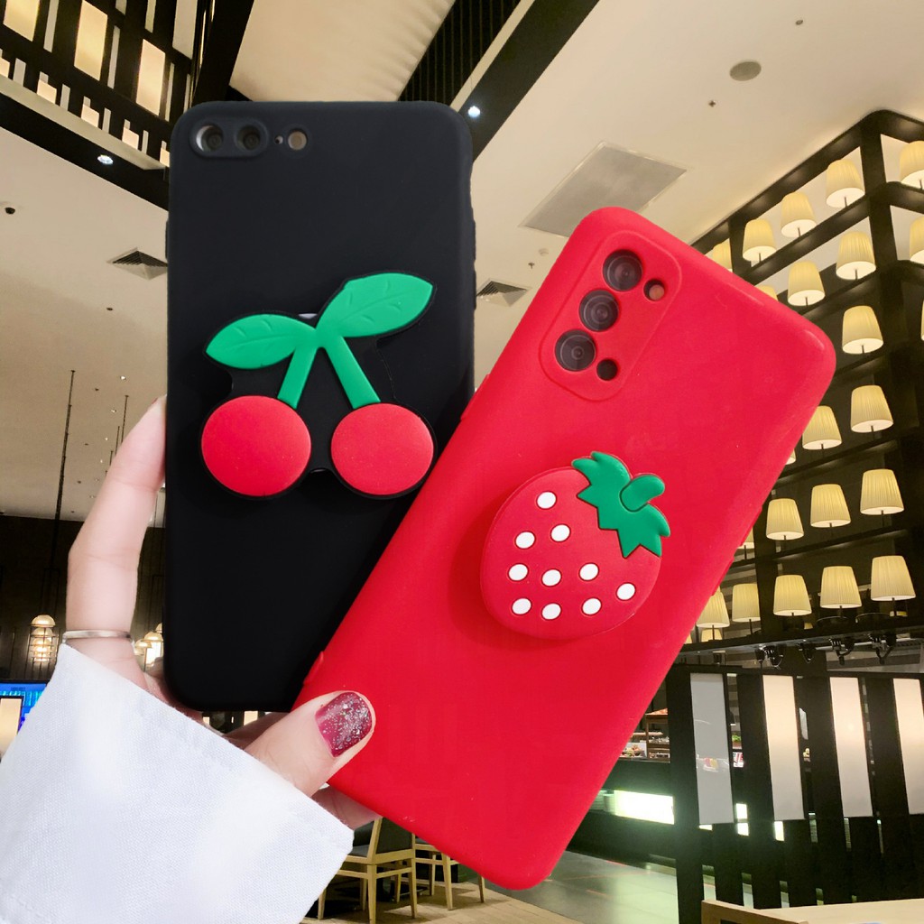 เคสกำมะหยี่+แหวนผลไม้ มี2ลายให้เลือก สำหรับรุ่น Huawei Y7pro2018 Y72019 Y92018 Y92019 Nova3i Y6s Y9s