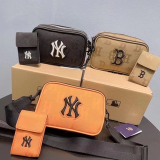 MLB (พร้อมส่ง) กระเป๋าMLB MONOGRAM NYLON CROSSBODY BAG กระเป๋าสะพายข้าง ของแท้💯%